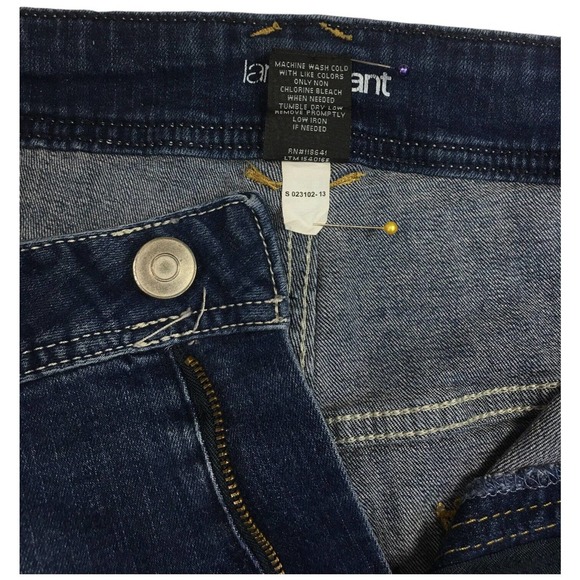 Lane Bryant High Rise Rolled Cuffed Boyfriend Stretch Denim Jean Shorts Blue 28 - Picture 8 of 11